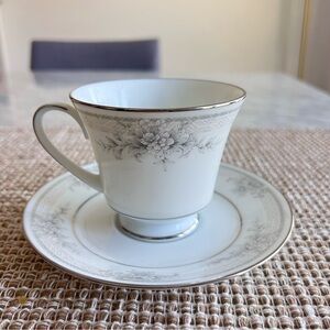 Noritake Floral Teacup and Saucer Set